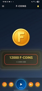 Fcoin app home screen